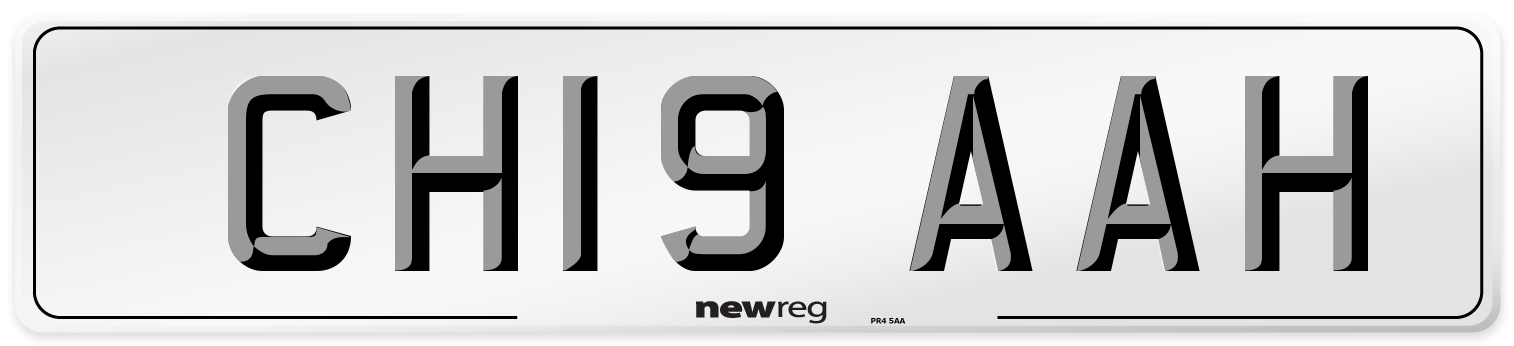 CH19 AAH Number Plate from New Reg